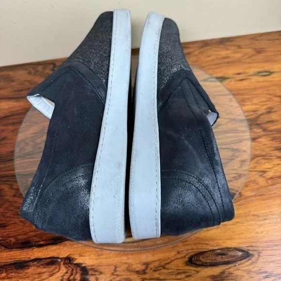 DAVID TATE Valentina Metallic Slip-On Sneaker - Black / Rose Leather - Picture 12 of 15